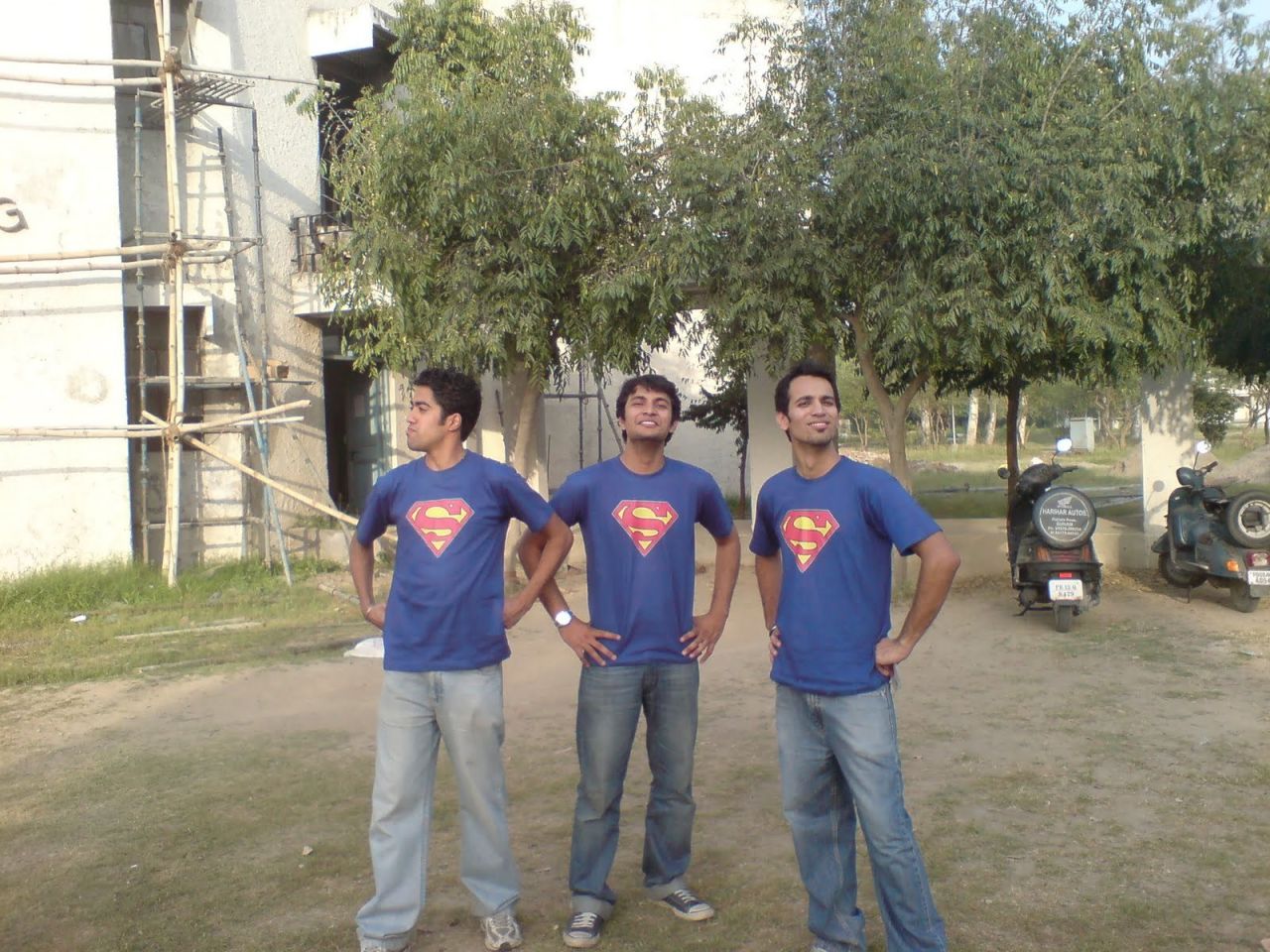 <a href="http://ireport.cnn.com/docs/DOC-979794">Nishan Marc Pereira</a> and his friends Pushpinder Singh and Akash Verma are huge superhero fans, so much so that they decided to buy matching Superman T-shirts and take random photographs posing as superheroes on their college campus in Punjab, India, in 2010. "As a child, my brothers and I used to fight over who could be Superman because a simple blanket around our neck and the underwear inside out was the easiest to copy. We used to run around the house like this, playing bad guys and good guys," Pereira said.  