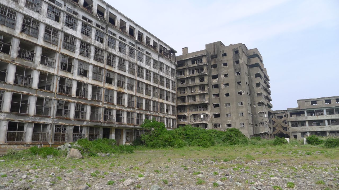 Hashima, off the coast of Nagasaki in western Japan, was opened to tourists four years ago but access is strictly limited.