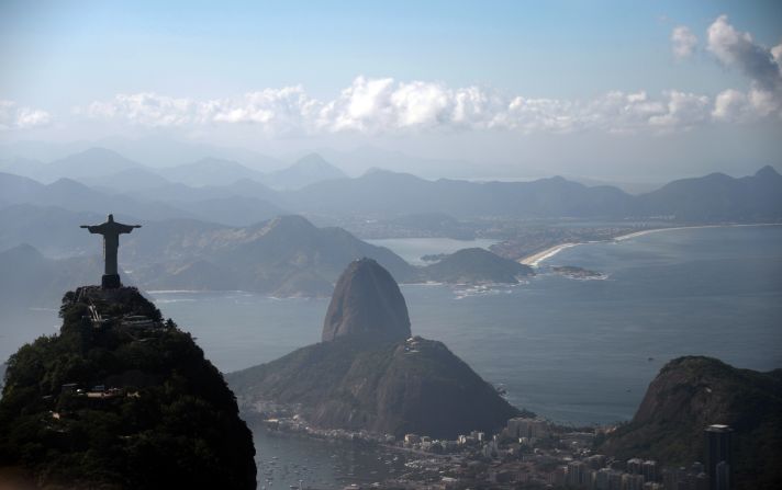 The Christ the Redeemer statue atop Corcovado Hill in Rio de Janeiro is the world's No. 9 landmark, according to TripAdvisor reviews.