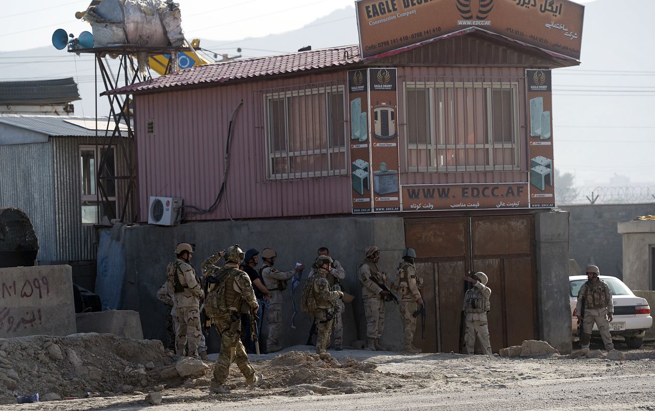 Afghanistan and international security forces take position June 10.