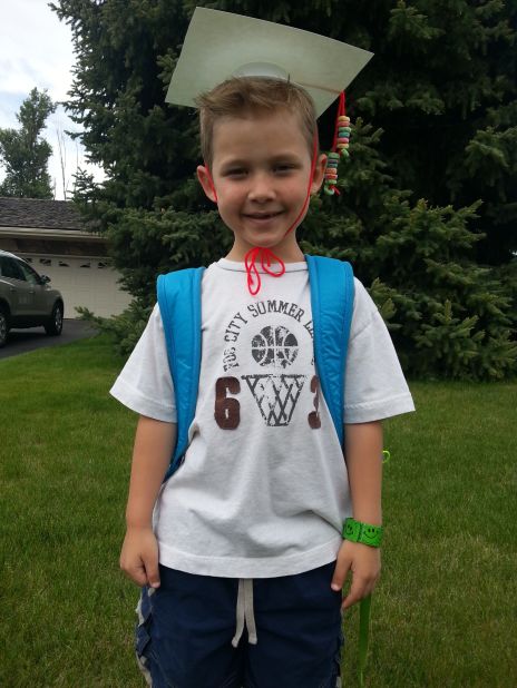 For <a href="http://ireport.cnn.com/docs/DOC-983742">Mason Smith's</a> graduation from Rosemary's Preschool in Logan, Utah, his teacher made cardboard caps with Fruit Loop tassels. "I think it's important to celebrate all graduations from pre-K to doctorates," said mom Megan Smith. "By letting a child know early on how proud you are of them for their accomplishments, it helps them understand how important it is to continue with that behavior. Think about it, we scream and applaud at the first potty; we should do the same with every milestone!"  