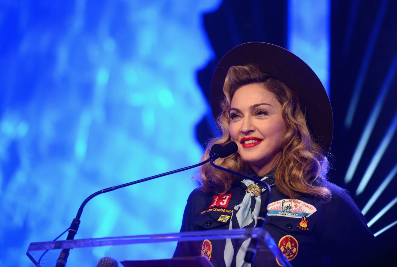 Pop diva Madonna's name means "Virgin Mary," the woman historically known as the mother of Jesus Christ. Although she was born with the name, religion has played a large part in some of the songstress' tunes, such as "Like a Virgin" and "Like a Prayer."