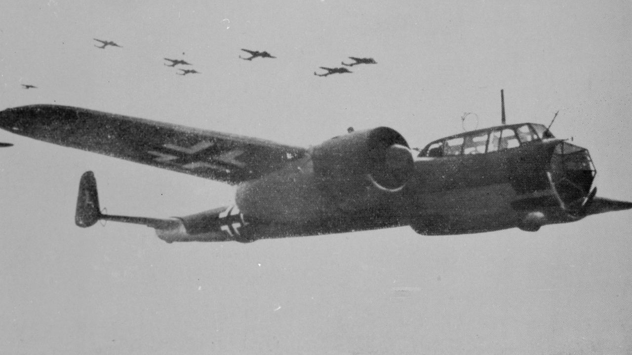 A German Luftwaffe Dornier 17 bomber is seen in flight in this undated World War II-era archive photo provided by the Royal Air Force Museum.