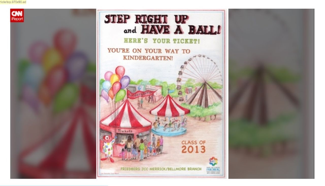 The Friedberg JCC in Merrick, New York, sent graduating preschoolers off with a<a href="http://ireport.cnn.com/docs/DOC-986509"> yearbook</a> (cover art by a grad's grandmother). Mom Stephanie Blakeman was one of four committee chairs and its layout editor. "I completed each section with the same thoroughness and methodology I put into my high school yearbook 20 years ago," she said. "I believed in the longevity of a yearbook and wanted this to be treasured by my daughter and her classmates years down the road."