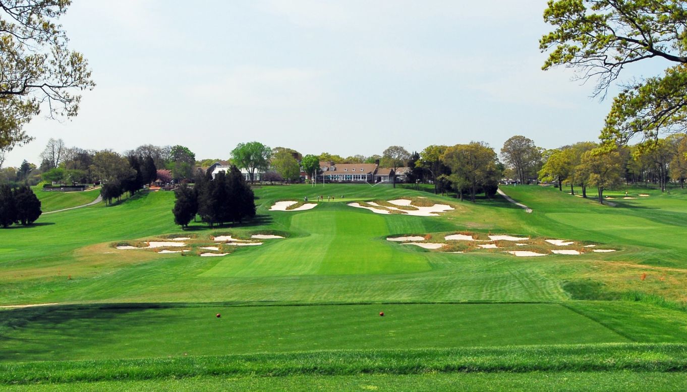 The toughest of five courses at Bethpage State Park on Long Island, Bethpage Black joined the U.S. Open roster in 2002 after the USGA decided to bring its flagship tournament to a public venue. Green fee: $130 weekdays, $150 weekends.