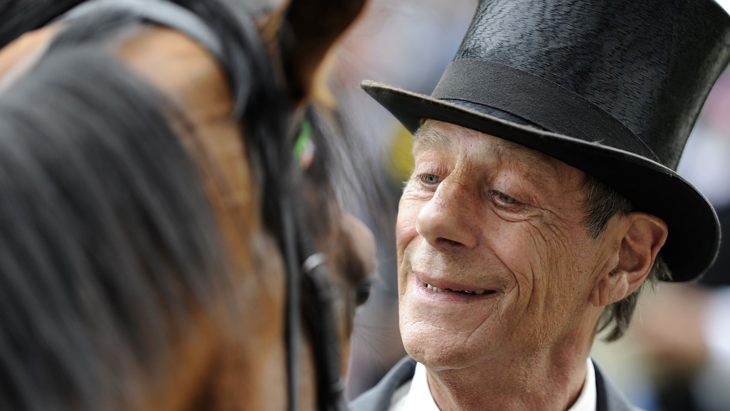 Horse trainer Henry Cecil pictured with the now retired Frankel at Royal Ascot in 2012.
