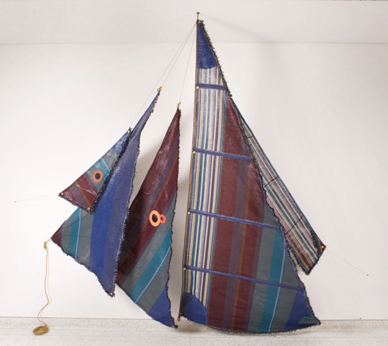 In 2007, Santoro made a set of five sailboat sails inspired by Tibetan prayer flags and "tell-tales" (or wind indicators) which are often used on sailboats. Each color in the pattern represented a note in a musical score.