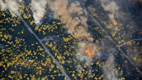 A house burns near Colorado Springs on June 11.