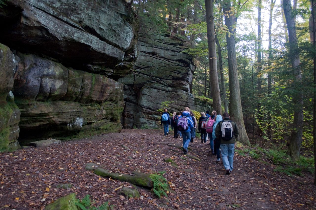 Visitors to the park can stroll to the Ledges from a park parking lot or see it as part of a 2.2-mile loop trail. 
