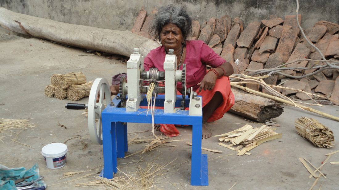 Paresh Panchal's bamboo splint-making machine makes it possible for people in isolated villages to make incense sticks at low cost. Bamboo splint-making has been done manually for years using knives, which can be tedious, time-consuming and risky. The machine was awarded at the 7th annual presidential grassroots innovation awards in March, 2013.