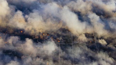 Smoke covers the area on June 12.