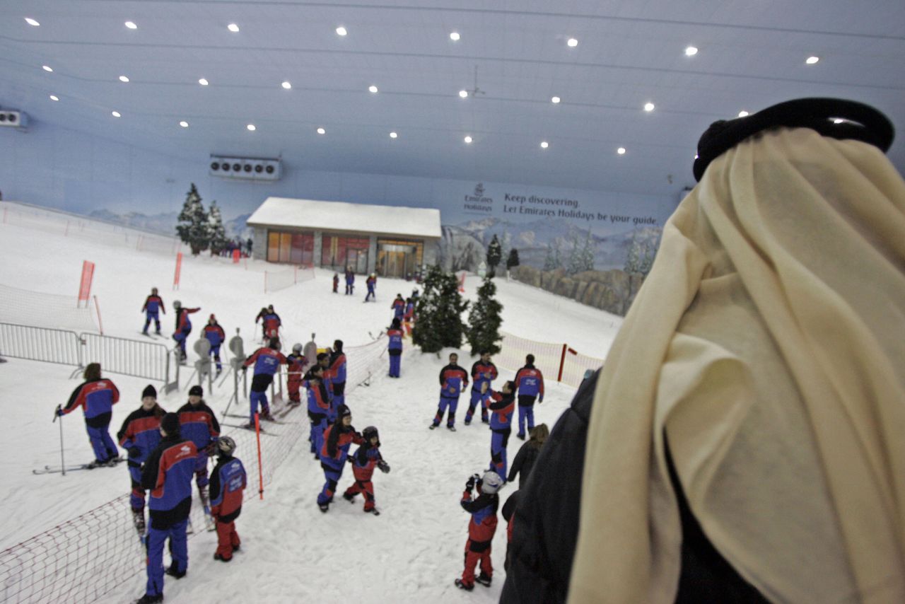 Dubai has also been an innovator when it comes to creating adventure parks within retail settings. Ski Dubai, a 22,500 square-meter indoor ski resort, is a a feature inside the Mall of the Emirates. 