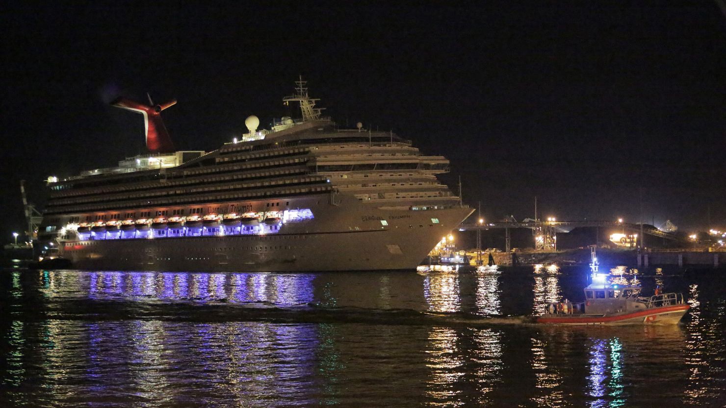 In February, the Carnival cruise ship Triumph was stranded for days after an engine fire crippled the ship.