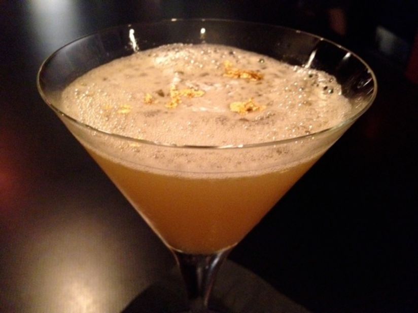 The St. John cocktail from Osteria 177 in Annapolis, Maryland, mixes Louis XIII cognac, Grand Marnier Cuvee du Centenaire, Meyer lemon juice, syrup made from Meyer lemon and Grade 1 saffron. Don't forge the garnish -- 23k edible gold flakes.