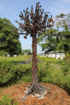 Fyrkuna is also behind the "Tree of Peace," a massive sculpture that's been on display in Monrovia's Providence Island since 2011.