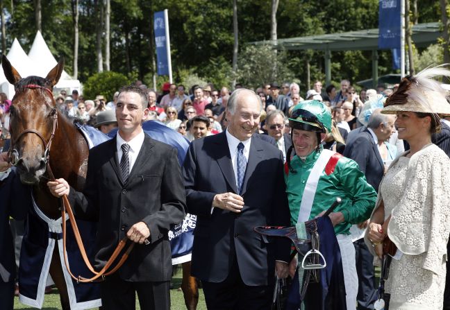 "I had done this sort of work in the developing world, restoring historic sites, but never here," said the Aga Khan (pictured center), who also has an office in Chantilly. The $3.3 million makeover was half funded by the renowned horse owner, with the remaining amount covered by the French Ministry of Culture, the region of Picardy and the Institut de France.