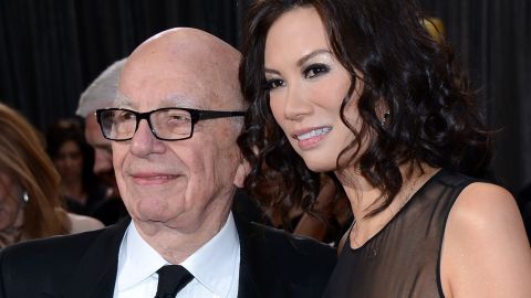 Rupert Murdoch and his wife Wendi Murdoch at the Oscars in 2013.