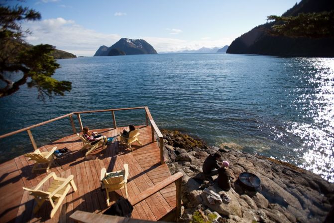 For a brisk and secluded Alaskan waterfront experience, rent out all five of Orca Island's cabin yurts for $2,150 per night.