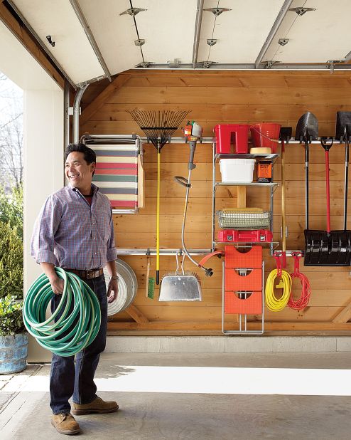 A clean and organized garage will show off all dad's tools and equipment.