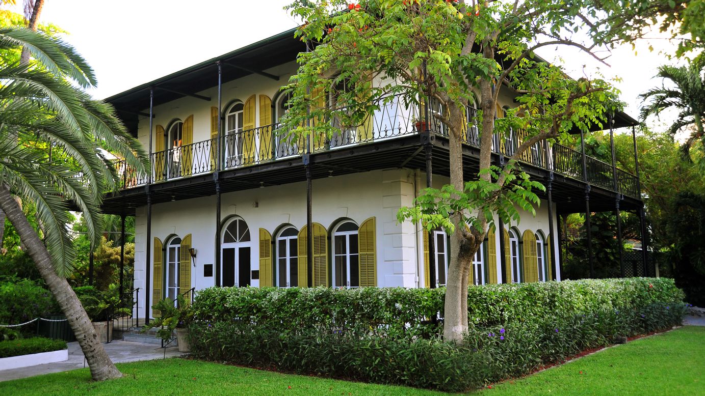 Ernest Hemingway's former home in Key West is a top tourist draw. The six-toed cats lounging around the property have earned a reputation of their own.
