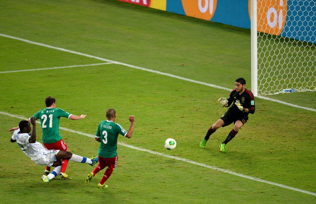 The AC Milan striker fired past Jose Corona in the second half at Rio's Maracana Stadium.