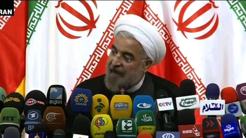 Iranian President-elect Hassan Rouhani speaks on Monday, June 17.