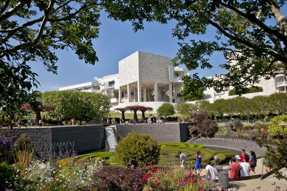 The light-filled Getty Museum in Los Angeles has interiors that display an impressive collection of European and American art including Vincent van Gogh's famous irises.