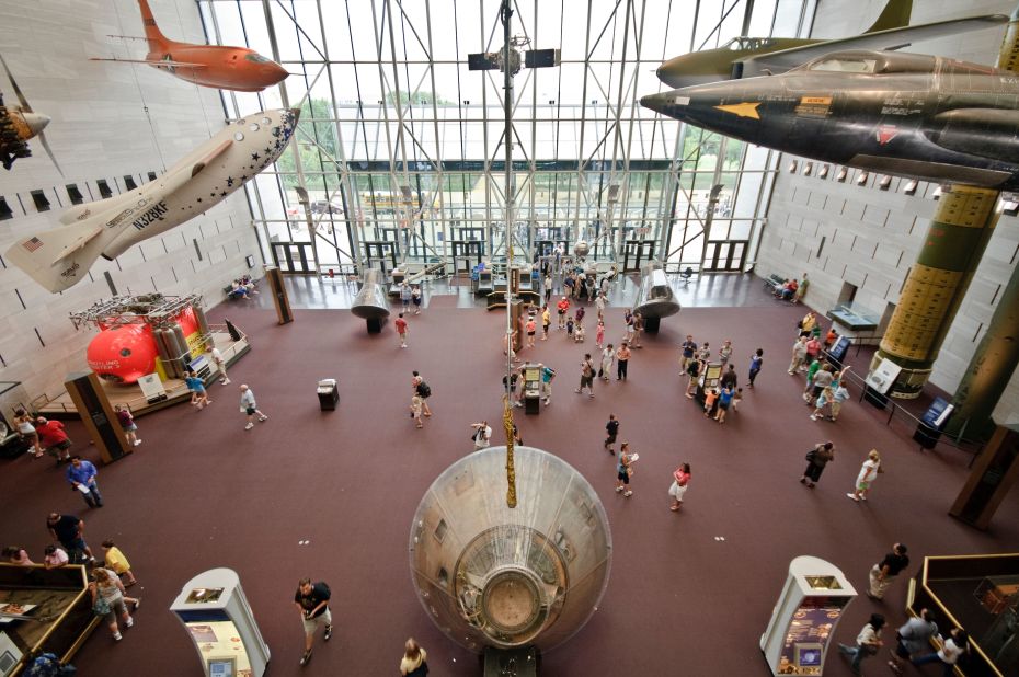 The National Zoo, National Museum of Natural History and National Air and Space Museum, shown here, are the biggest crowd-pleasers among the 18 Smithsonian institutions in Washington, D.C. -- and admission is free.