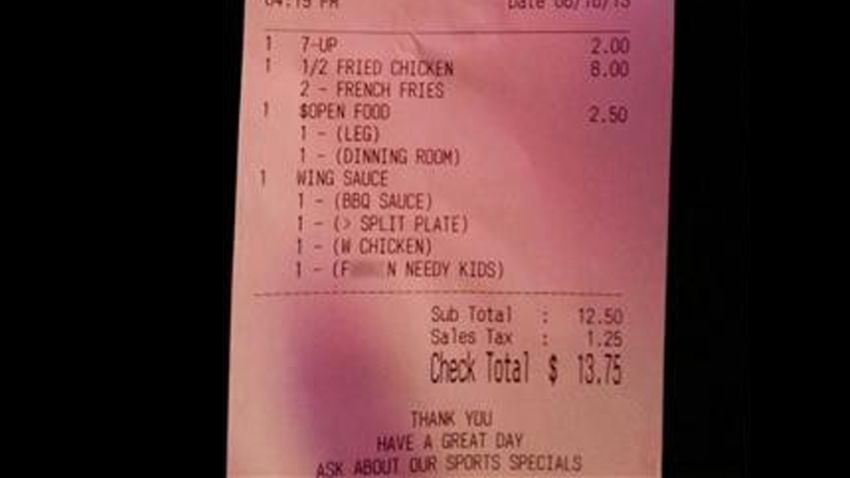 friendly's receipt
