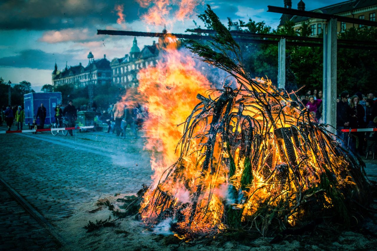 In Denmark it's common to have big bonfires during summer solstice. Londoner <a href="http://ireport.cnn.com/people/mdneedham" target="_blank">Mitchel David Needham</a> attended the Danish 'Sankt Hans Aften' in 2011. "Whilst the bonfire was burning, several bands performed, a lot of families played games with their children around the fire and young people were drinking and generally having a great time!"