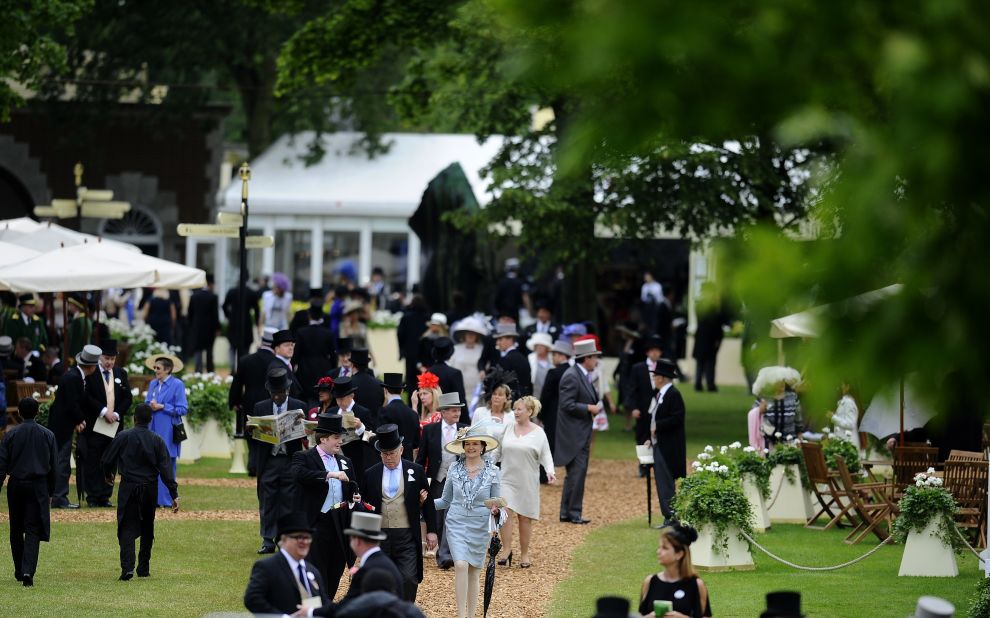And where did she horrify high society? None other than Ascot's exclusive Royal Enclosure. The first class ticket area includes the best seats in the stand, luxury marquees (pictured) and private track side gazebos.