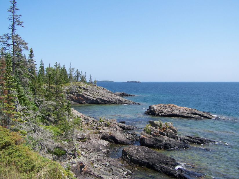 The trails in and around Rock Harbor and the eastern end of the park offer the most variety of any on Isle Royale. Stoll Trail winds back and forth between the forest and the craggy shoreline. The trail is named for journalist Albert Stoll, who campaigned to get the island's<strong> </strong>preserved status.