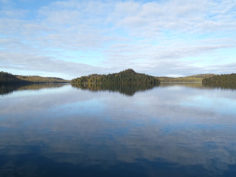 The calm protected waters of Washington Harbor are popular among visitors looking to explore Isle Royale by canoe or kayak. 