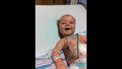 Jaxon had a second surgery on February 5 at a different hospital. His parents say it lasted four hours longer than expected because of an infection and scar tissue from the first surgery. "The first surgery was botched," his father, Shannon, says.