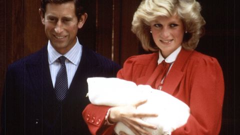 Prince Charles and Princess Diana appeared outside the Lindo Wing following the birth of Prince Harry in September 1984.