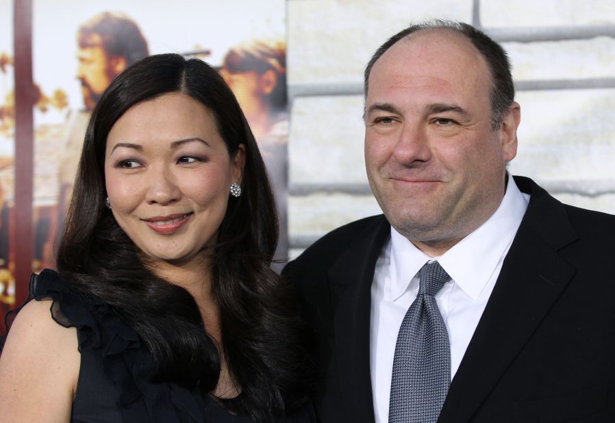 Gandolfini with his wife, Deborah Lin, at the premiere of HBO Films' "Cinema Verite" at Paramount Pictures Studio in Los Angeles in 2011.