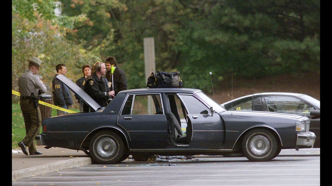 Muhammad and Malvo were captured in this car at a rest stop near Myersville, Maryland, on October 24, 2002.