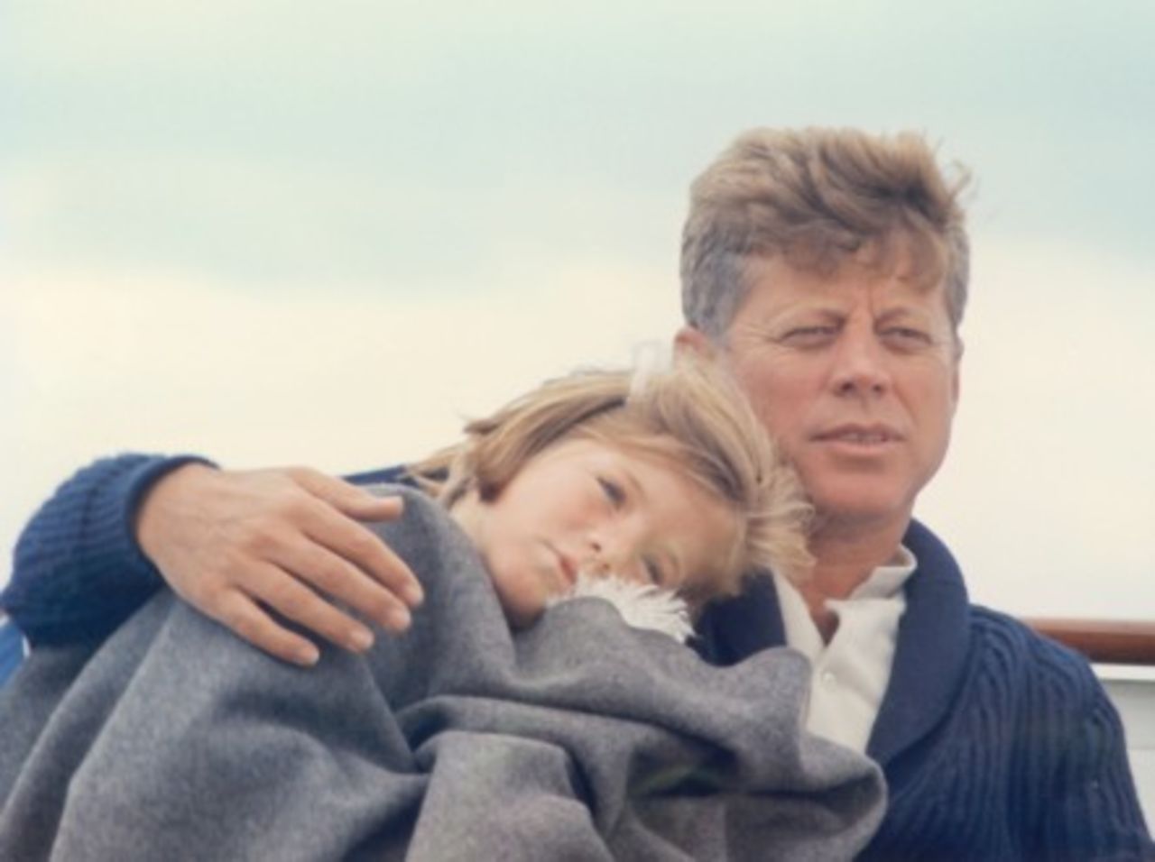 President John F. Kennedy with daughter Caroline on board the Honey Fitz. - (Getty Images)