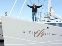 Richard Branson on board Necker Belle. - (Virgin Limited Edition)