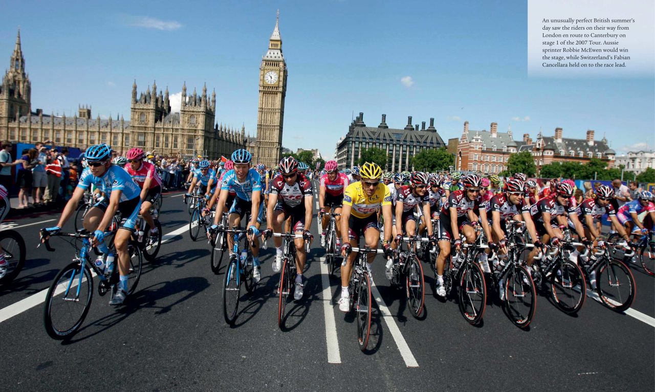 The Tour de France visited British capital London for the first time in 2007, scene of a prologue before the riders departed on the first stage to Canterbury.