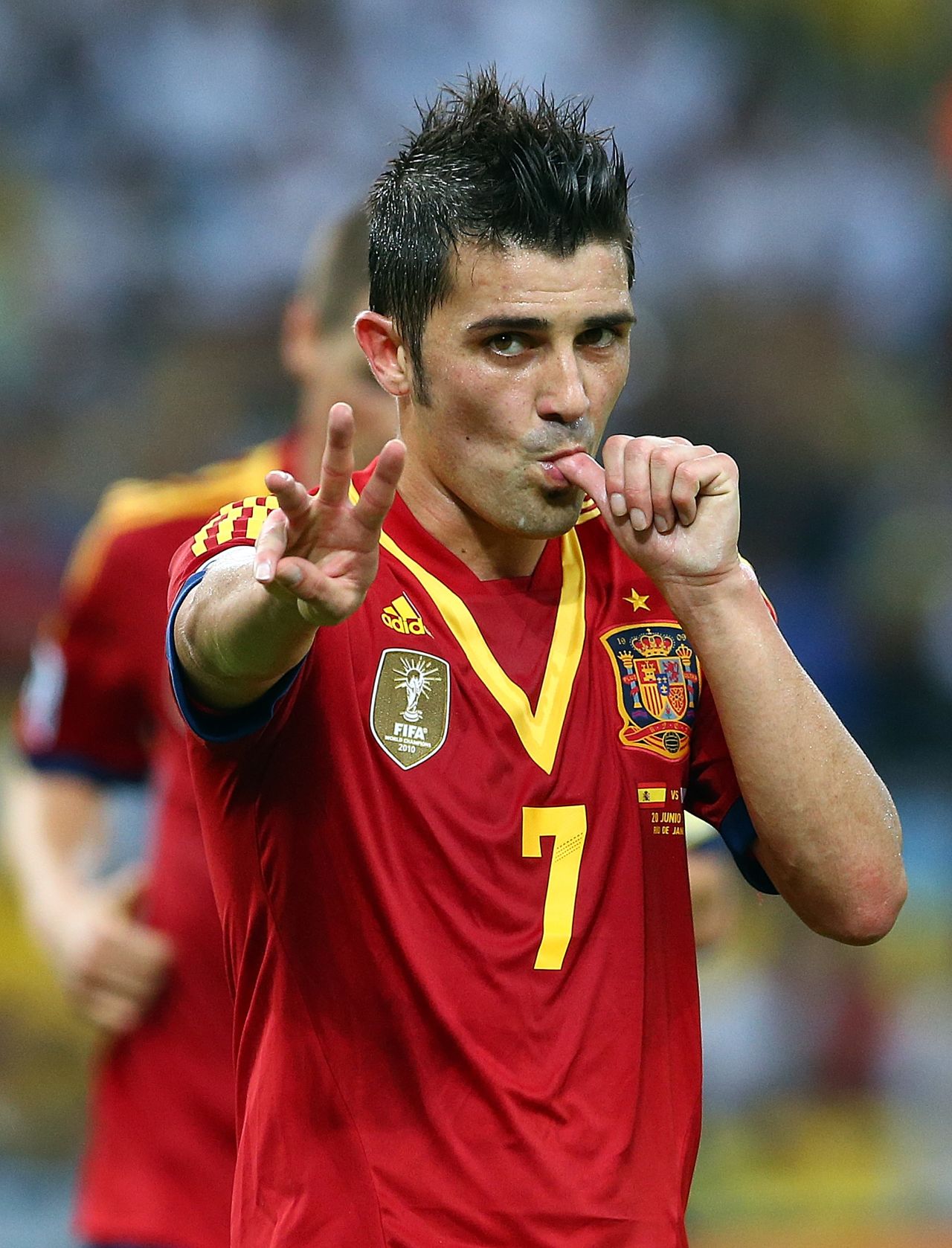 David Villa registered a hat-trick as Spain cut through Tahiti's rearguard time and time again.