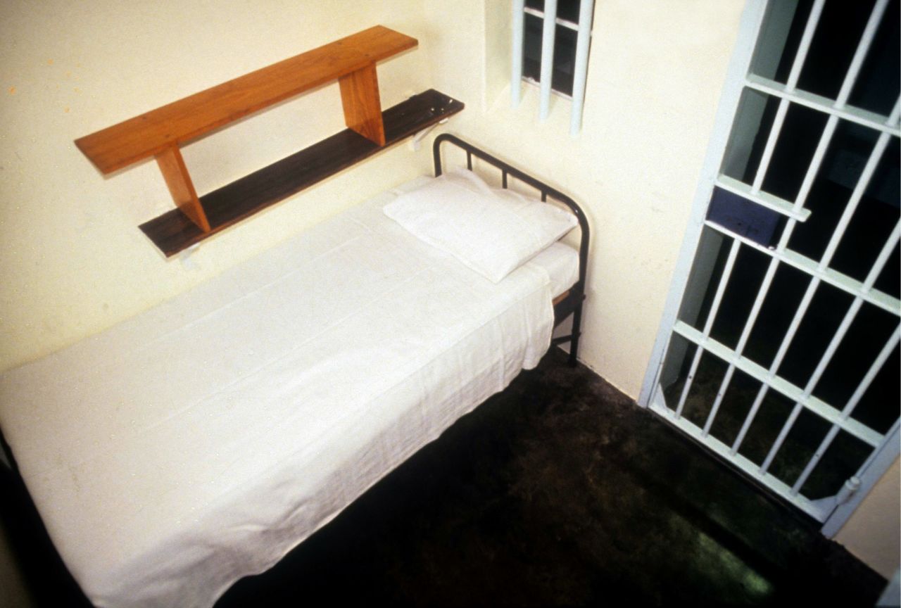 Mandela stayed in this prison cell on Robben Island.