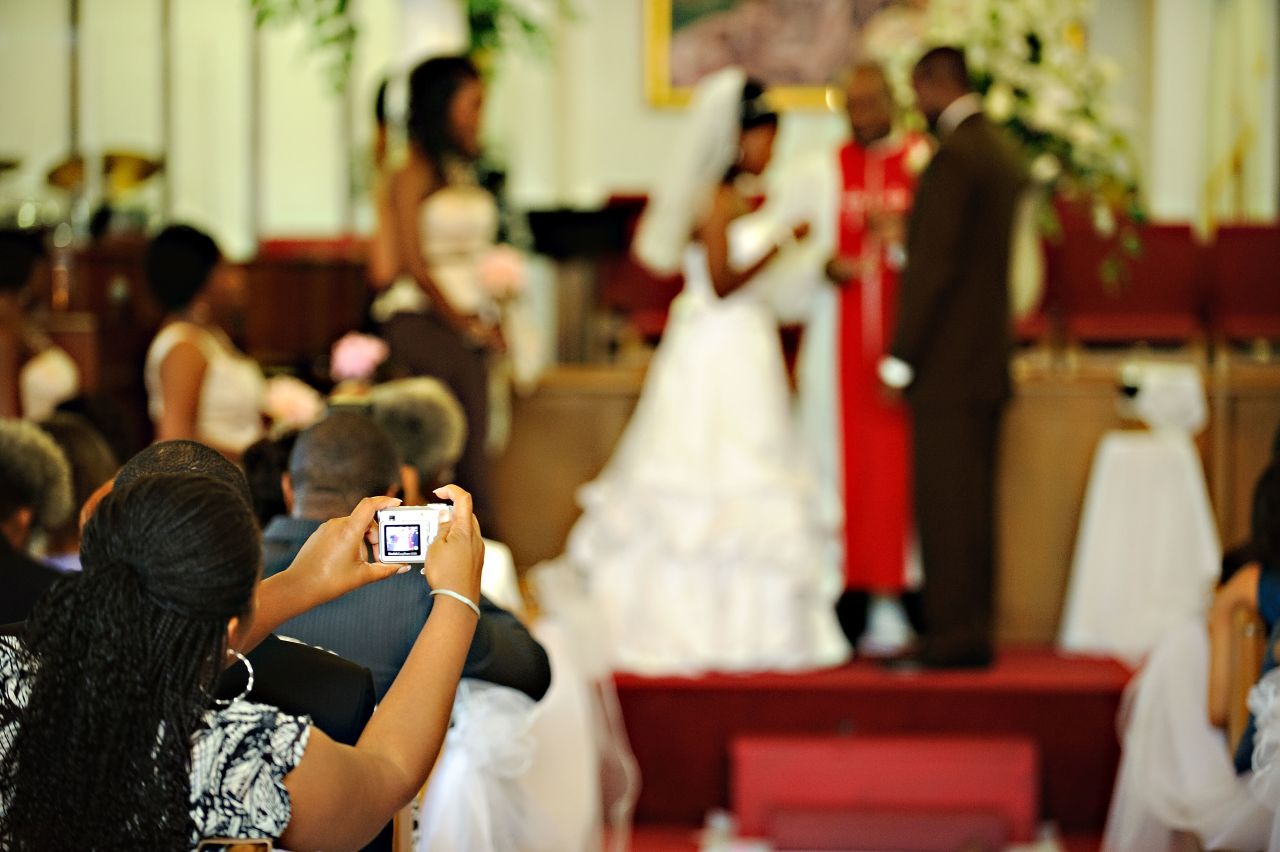 Some houses of worship have strict rules forbidding photographers from moving around during the ceremony, Balazowich said. In those cases, guests not only intrude upon the shot but distract the focal point.