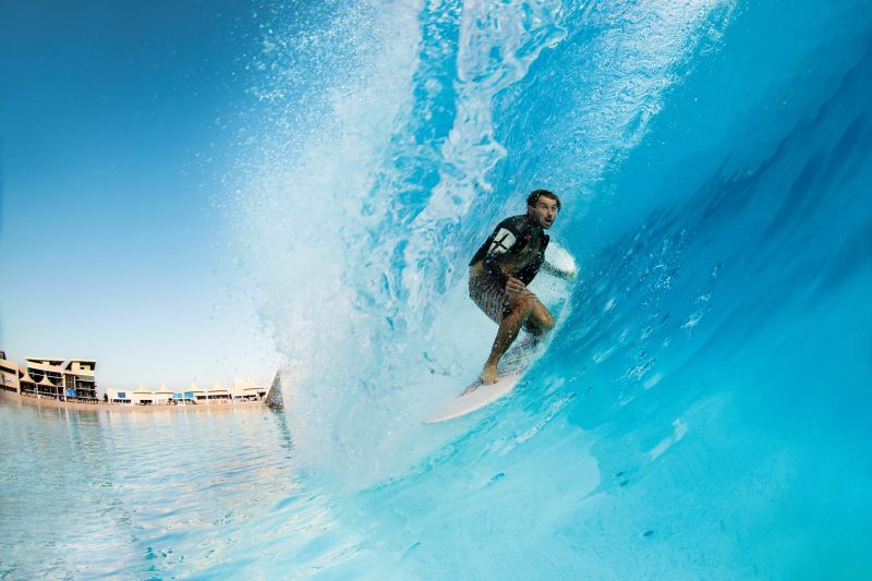 Surfing on online the beach