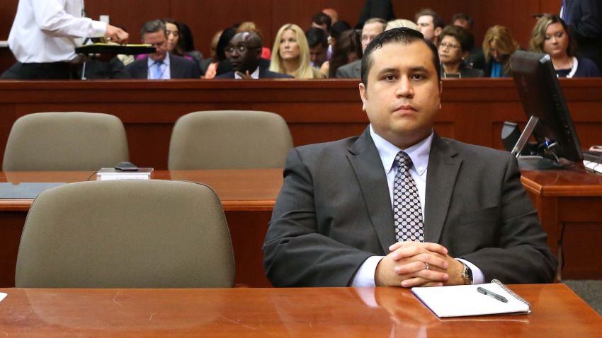 George Zimmerman waits for his defense counsel to arrive in court on Monday, June 24, in Sanford, Florida.