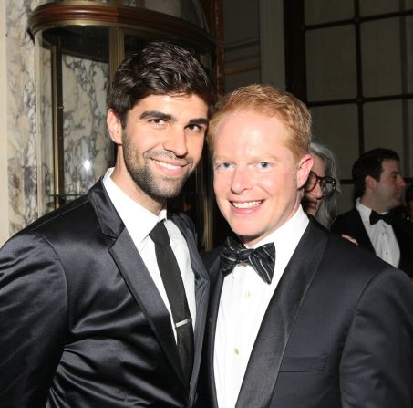 Attorney Justin Mikita, left, and "Modern Family" star Jesse Tyler Ferguson announced their engagement in 2012 via their website <a href="index.php?page=&url=http%3A%2F%2Ftietheknot.org%2F" target="_blank" target="_blank">tietheknot.org</a> and then married in July 2013. Their foundation sells ties with the proceeds going to organizations that support same-sex marriage. The pair have been outspoken <a href="index.php?page=&url=http%3A%2F%2Fwww.cnn.com%2F2012%2F11%2F15%2Fshowbiz%2Fcelebrity-news-gossip%2Fjesse-tyler-ferguson-tie-knot%2Findex.html" target="_blank">about their advocacy. </a>