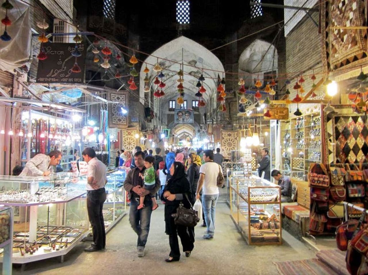 The Bazar-e Bozorg, off the north end of Imam Square in Isfahan, is among Iran's most popular markets.