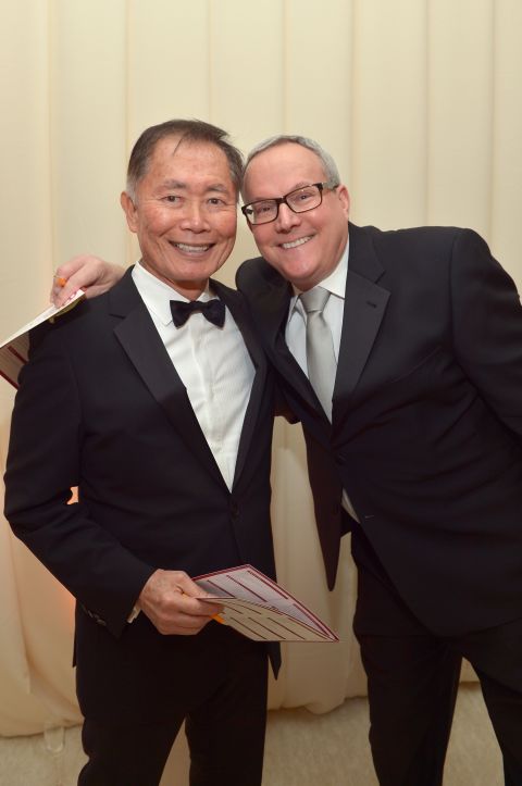 Several of George Takei's "Star Trek" co-stars attended the ceremony when he married longtime partner Brad Altman, right, in 2008.