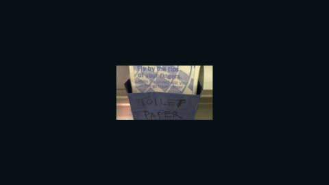 This picture of United Airlines substitute toilet paper made it to FlyerTalk.