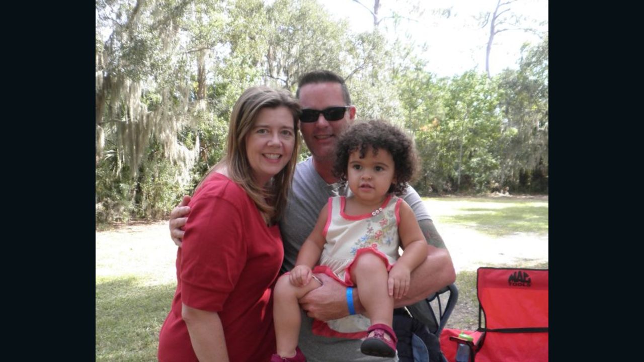 Matt and Melanie Capobianco of North Charleston, with their adopted daughter Veronica. 